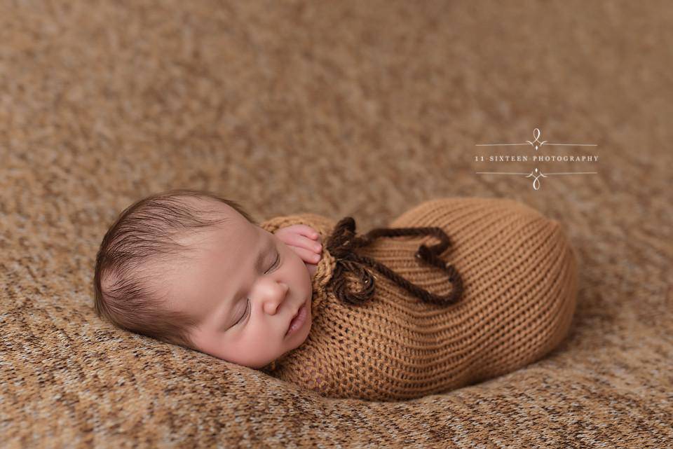 Camel Brown Newborn Knit Swaddle Sack Beautiful Photo Props