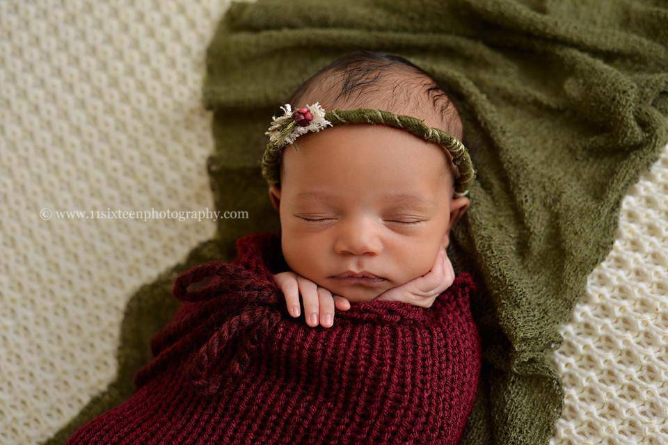 SET Burgundy Red Swaddle Sack Olive Green Stretch Knit Wrap