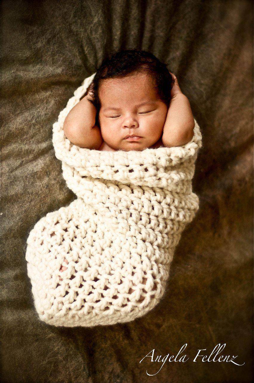 Cream Newborn Baby Cocoon Swaddle Beautiful Photo Props