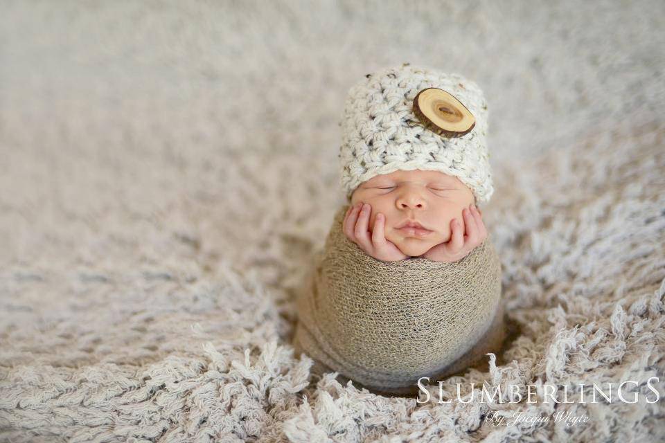 Newborn Baby Hat Oatmeal Beige - Beautiful Photo Props