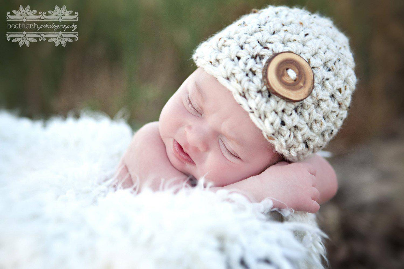 Newborn Baby Hat Oatmeal Beige - Beautiful Photo Props