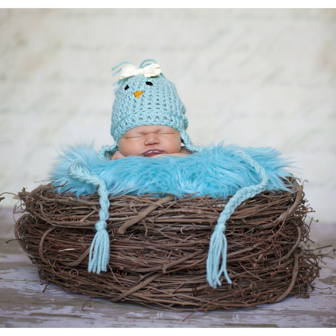 SET Chocolate Faux Fur, good Wood Branch Nest, Owl Nest, Bird Nest, Newborn Nest, Newborn Photography, Photo Prop