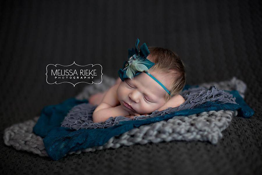 SET Gray Ruffle Teal Lace Wrap Layering Set - Beautiful Photo Props