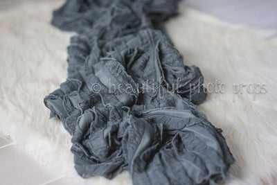 SET Gray Ruffle Teal Lace Wrap Layering Set - Beautiful Photo Props