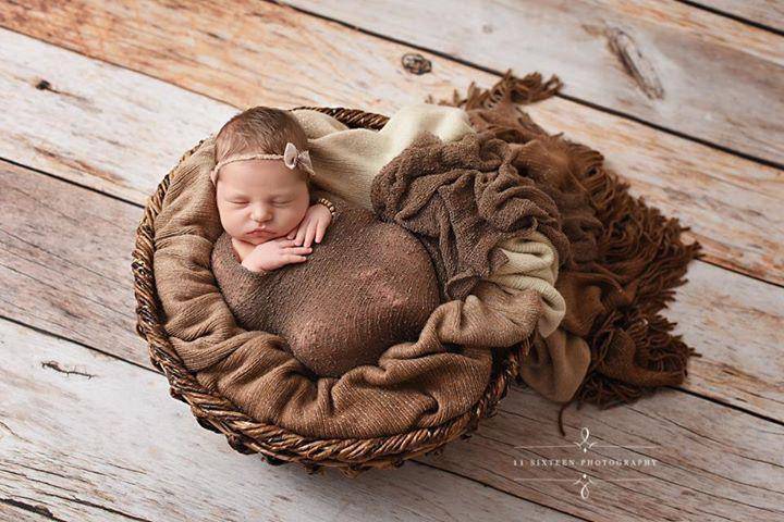 Soft Brown Newborn Stretch Knit Wrap - Beautiful Photo Props