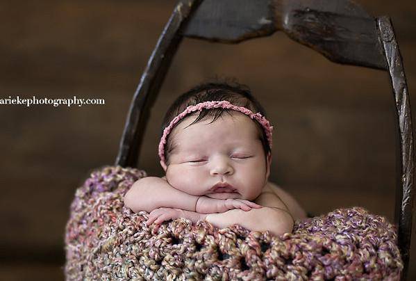 Pink Tattered Fabric Halo Tieback Headband - Beautiful Photo Props