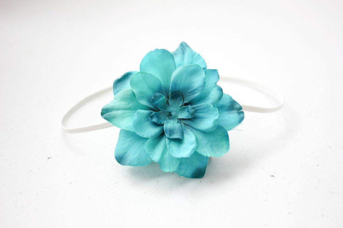 Turquoise Blue Vintage Flower Headband - Beautiful Photo Props