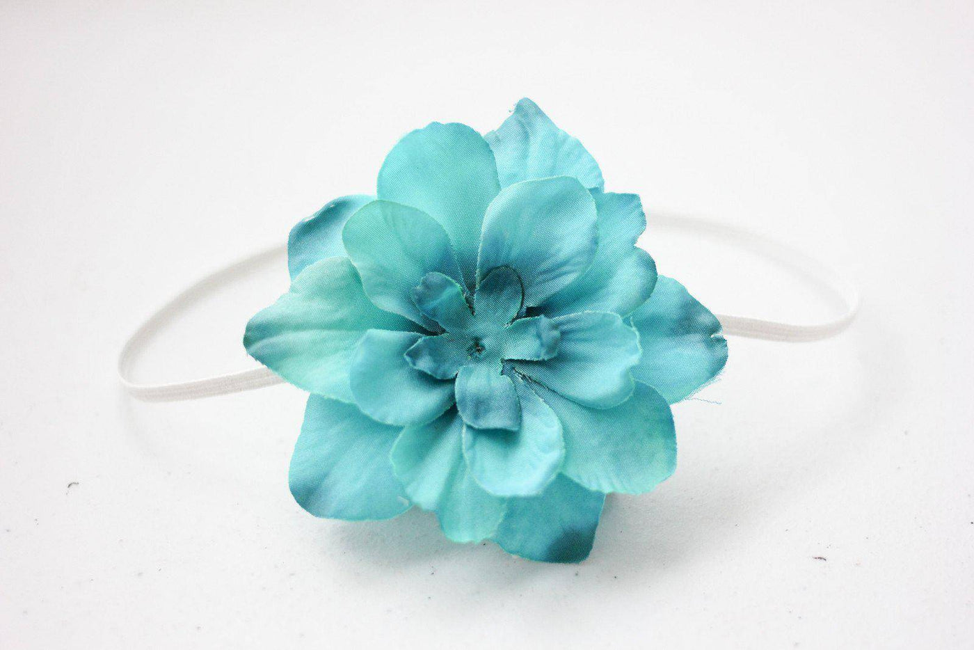 Turquoise Blue Vintage Flower Headband - Beautiful Photo Props