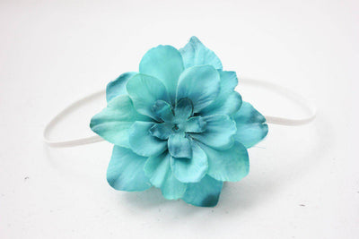 Turquoise Blue Vintage Flower Headband - Beautiful Photo Props